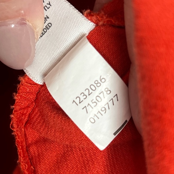 J. Jill 100% Cotton Pumpkin Orange Micro Corduroy Button Front XS - Picture 5 of 8